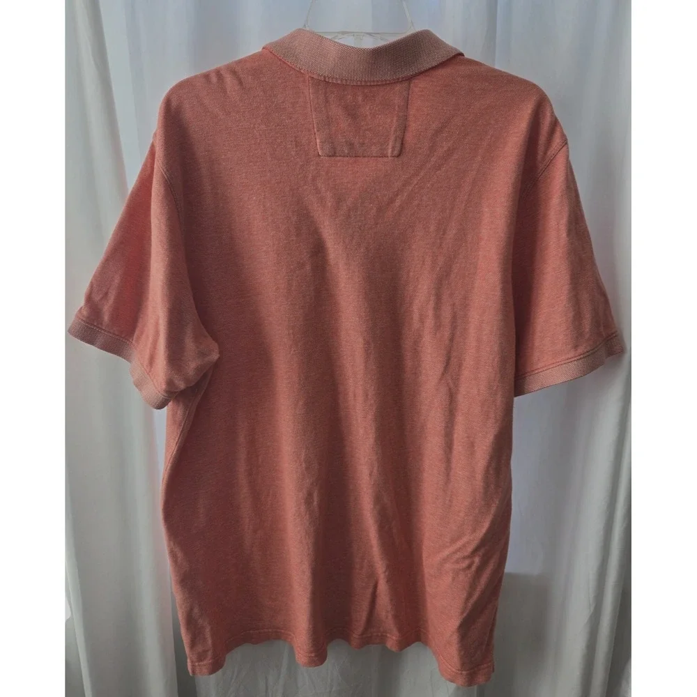 Banana Republic Salmon Coral Polo Shirt Mens XL Pique Cotton Preppy Golf Classic
